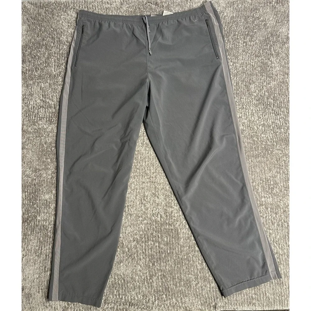 Nike Track Pants Mens XL Gray Zip Pocket Athletic Jogger Training Y2K